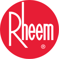 Rheem logo in red, representing HVAC solutions for reliable cooling and heating services in Austin, TX.
